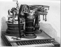 Печатный телеграфный аппарат Фелпса с электродвигателем