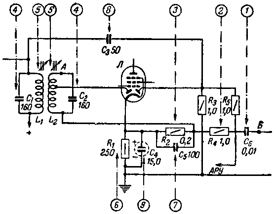 Схема диодного детектора.
