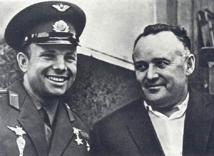Ю.А.Гагарин и А.П.Королев