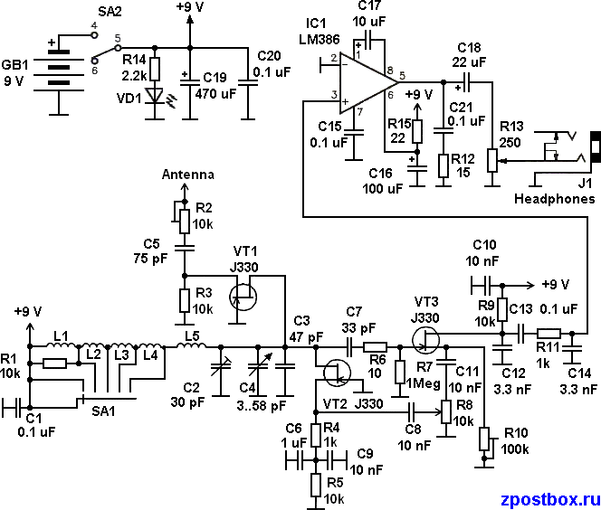 Регенеративный КВ радиоприёмник MFJ-8100