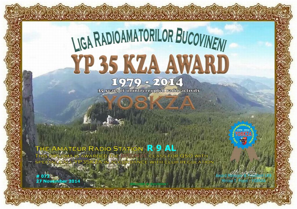 YP 35 KZA AWARD